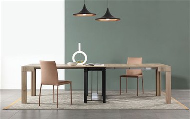 Mesa de console extensível de madeira